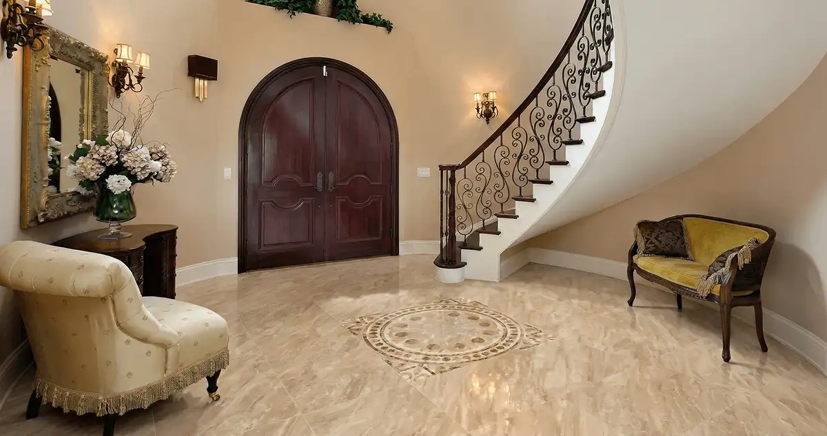 Entrance hall with professionally installed ceramic tile flooring in Jacksonville FL