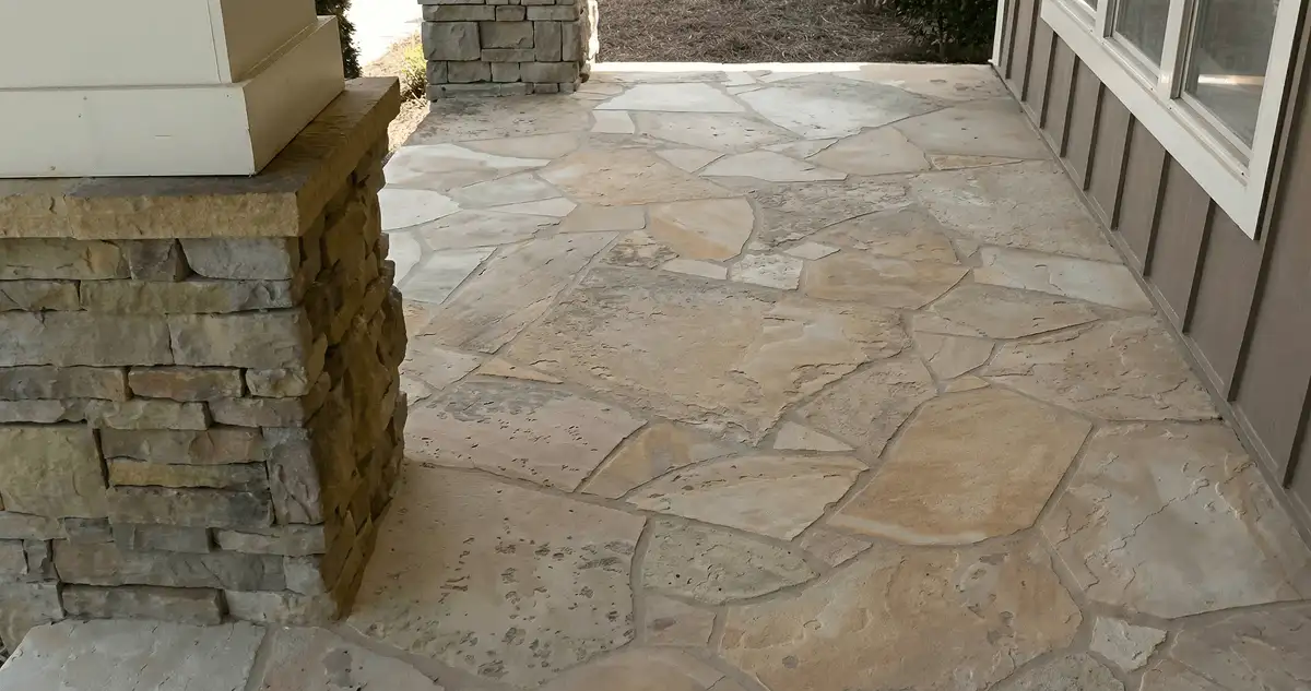House entrance with professionally installed stone flooring in Jacksonville FL